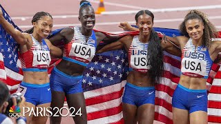 How Team USA sent Allyson Felix out a champion in dominant Tokyo 4x400 relay  NBC Sports [upl. by Kirre867]