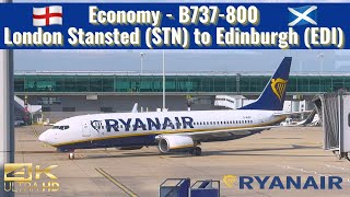 Ryanair  B737800  Economy Class  London Stansted STN to Edinburgh EDI  Trip Report [upl. by Winshell]