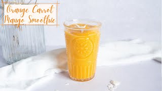 Orange Carrot and Mango Smoothie  How to make a Orange Smoothie  Vegan [upl. by Aipmylo]