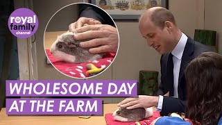 Prince William Plays With Adorable Guinea Pig at Birmingham Urban Farm [upl. by Weylin]