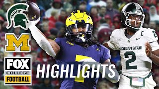 Michigan State Spartans vs Michigan Wolverines Highlights  FOX College Football [upl. by Ner]