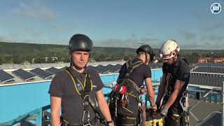 Wiedenmann Trainingcenter Marktsteft  Selbstrettung vom Mast 1080p HD [upl. by Ellehcer]