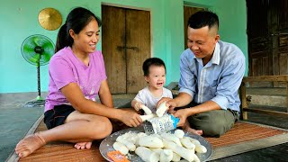 Cassava  Taste of the Earth Harvest and sell colorful Cassava Cakes from Natural Leaves [upl. by Attelahs]