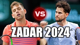 Dominic Thiem vs Filip Krajinovic ZADAR 2024 Highlights [upl. by Lustick611]