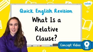 What Is a Relative Clause  KS2 English Concept for Kids [upl. by Arihday]