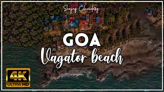 Vagator Beach 4K  Goa  Alcove Resorts  Cinematic Drone Shots  Baga Beach [upl. by Sreip]