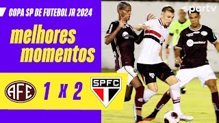 FERROVIÁRIA 1 X 2 SÃO PAULO  MELHORES MOMENTOS  COPA SÃO PAULO DE FUTEBOL JR 2024  sportv [upl. by Bekki]