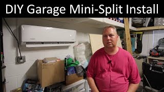 Garage Mini Split Install [upl. by Adamik]