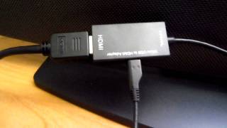 ATampT Samsung Galaxy S2 Hooked Up To HDTV Via MHL Micro USB To HDMI Adapter  Browsing Web [upl. by Isma378]