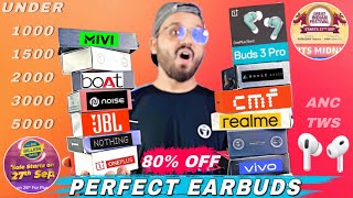 Best Earbuds Under 1000 1500 2000 3000 5000 Ft Flipkart Big Billion Days amp Amazon Great Sales [upl. by Andrei]