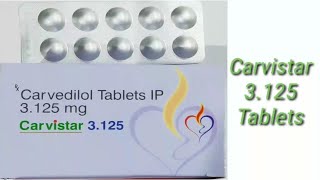 Carvistar 3125 Tabletscarvedilol Tablets [upl. by Oivalf]