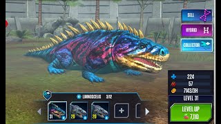 NEW DINOSAUR LIMNOSCELIS EVO4 MAX LEVEL II Jurassic World The Game II Dinosaurs Game [upl. by Kurtzman]