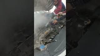 Engine cleaning with Steam wash [upl. by Enirehtahc]