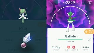 Evolving Kirlia into Gallade  Pokemon Go Gen 4 Evolution [upl. by Conard]