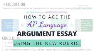 How to Ace the AP Language Argument Essay [upl. by Adamok]