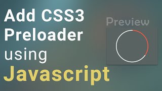 How to add a Preloader in Website using HTML CSS and Javascript [upl. by Aneret]