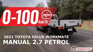 2021 Toyota HiLux Workmate 27 0100kmh amp engine sound [upl. by Ona110]