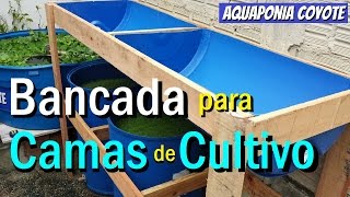 Bancada de madeira para Camas de Cultivo  Aquaponics Grow Table [upl. by Anahahs]