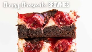 Cherry Cheesecake Brownies  the BEST Brownies  The Recipe Rebel [upl. by Podvin]