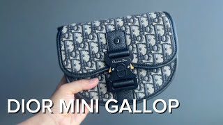 MY FIRST DIOR BAG  DIOR MINI GALLOP BAG [upl. by Xuerd]