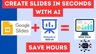 Add AI to Google Slides amp Create AI Slidedecks using SlidesAi in minutes Learn amp Make Presentation [upl. by Daggna]