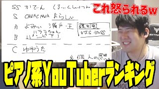 【個人の感想です】ピアノ系YouTuberランキングを作成するCランクゆゆうた【20240921】 [upl. by Aniarrol]