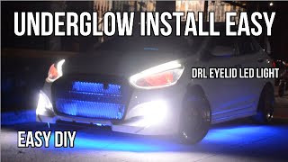 How to install underglow in your car  How to install DRL eyelid in your car  Car Modification Ph [upl. by Ahtabbat]