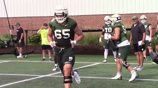 First Day of Michigan State football practice 2024  OLine QB RB TE [upl. by Auhsot]