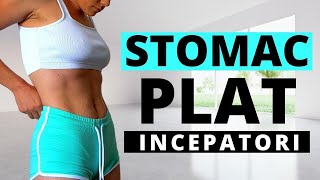 STOMAC PLAT INCEPATORI  Exercitii Usoare Pentru Abdomen  Acasa [upl. by Bilow930]