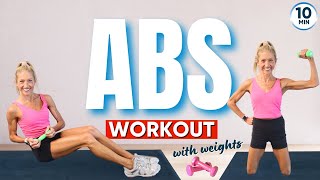 10Minute Abs Workout with Weights [upl. by Necila]