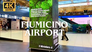 Rome Fiumicino Airport  4K Walking Tour of Leonardo da Vinci Airport 🇮🇹 [upl. by Clemen116]