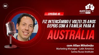 FIZ INTERCÂMBIO NA AUSTRÁLIA E VOLTEI 25 ANOS DEPOIS COM A FAMÍLIA com Allan Mitelmão intercambio [upl. by Selestina]