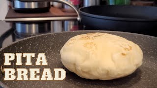 PITA bread recipe  NO OVEN  how to make pita at home [upl. by Aubreir]