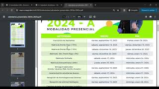 Conoce tu CALENDARIO ACADÉMICO PRESENCIAL 2024A 💚 [upl. by Lavro]