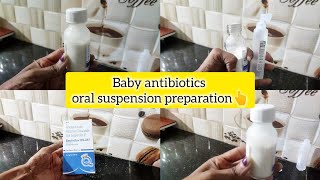 How to mix dry syrup oral suspension for baby 👶👧babytips youtube [upl. by Eirahcaz]