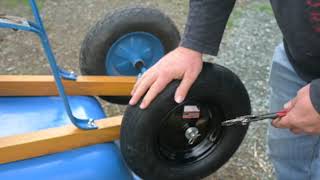 Wheelbarrow Tire Replacement and Changing the Bearings [upl. by Nylatsirhc]