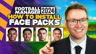 Face Pack Install Guide Football Manager 2024  How to get real player faces into FM24 [upl. by Kirsteni]