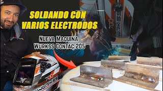 ¡NO CREERAS LO QUE ESTE EQUIPO DE SOLDURA HACE prueba en diferentes electrodos en soldadura MMA [upl. by Urias897]