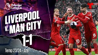 Liverpool v Manchester City 11  Highlights amp Goles  Premier League  Telemundo Deportes [upl. by Annala]