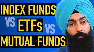 Be A Millionaire Index Fund Investor Index Funds vs ETFs vs Mutual Funds [upl. by Assirk]