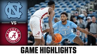 North Carolina vs Alabama Mens Basketball Highlights 202223 [upl. by Landau]