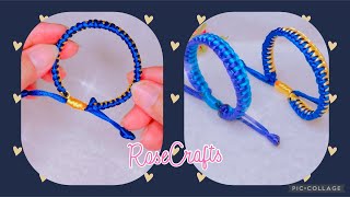 SUPER EASY TO MAKE MACRAME BRACELET 🌺🪢💝 PARACORD BRACELET TUTORIAL [upl. by Lihas]