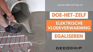 Zelf Elektrische Vloerverwarming Egaliseren  Vloer Egaliseren Met Egaline  Doe Het Zelf [upl. by Slyke816]