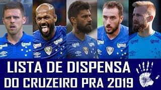 LISTA DE DISPENSA DO CRUZEIRO PARA 2019 [upl. by Backler]