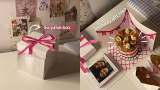 Tiny birthday cake tutorial  Surprise box [upl. by Nevarc]