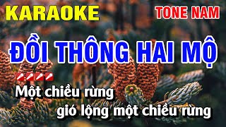 Karaoke Đồi Thông Hai Mộ Tone Nam  Nguyễn Linh [upl. by Rednirah319]