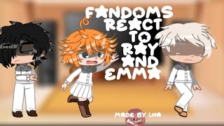 •Fandoms react to Emma and RayTpn• Warnings in the beginning•fix speed• TpnKnySpyxfamilyOpm [upl. by Sac]