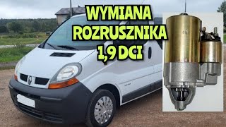 Jak wymienić rozrusznik 19 TRAFIC VIVARO PRIMASTAR wymiana rozrusznika renault opel nissan demontaż [upl. by Wight]