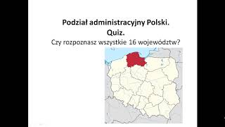 Podział administracyjny Polski Quiz 721 [upl. by Alby68]