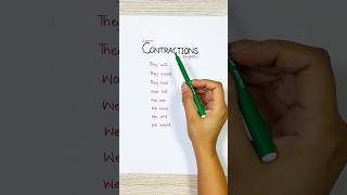 Contractions in English 🏴󠁧󠁢󠁥󠁮󠁧󠁿 english learnenglish [upl. by Ellak]